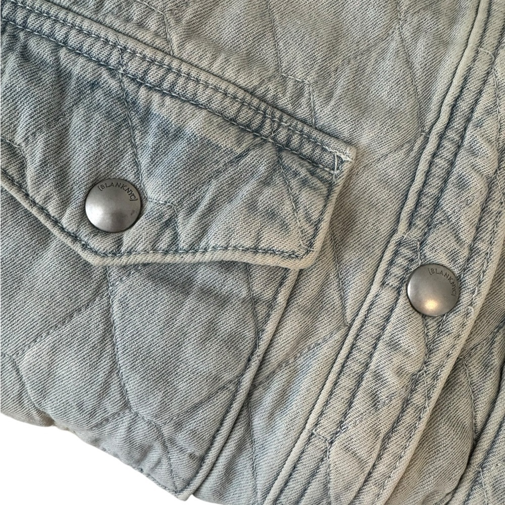 BLANKNYC Quilted Chambray Button-Up Jacket - Picture 5 of 5